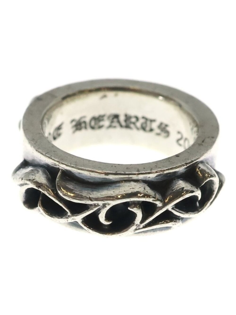 Chrome Hearts Dbl Narrow Vine Band Double Ring 925 Sterling Silver